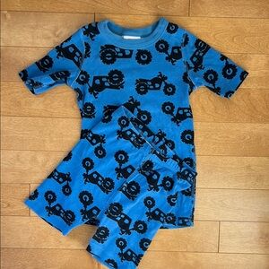 Hanna Blue Tractor Pajama Set